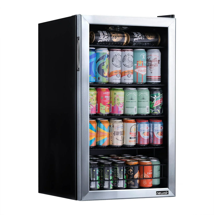 2026 Newair Refrigerador de Bebidas Independiente de Acero Inoxidable – 126 Latas – 18,9"