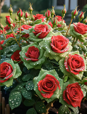 View Scottish Red and Green Rose Seeds image 2