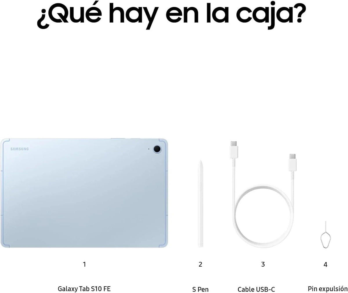Galaxy Tab S10 FE 256GB, Tablet Android + S Pen, Galaxy AI, 8GB RAM, Pantalla de 10,9", Batería de Larga Duración, Azul, Garantía del Fabricante 3