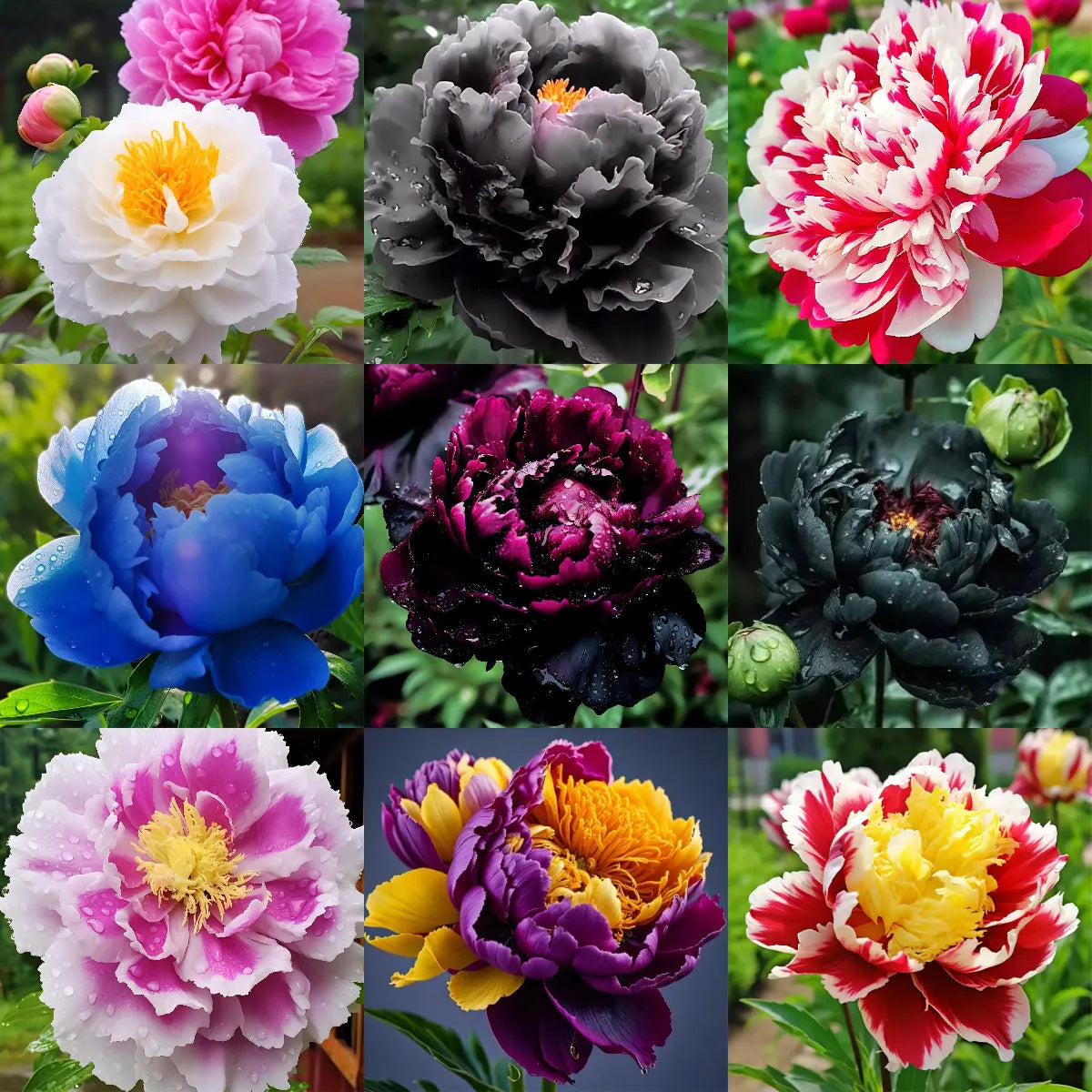 💙💛Blue Yellow Peony Flower Seeds