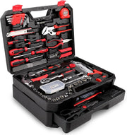 View Home Tool Set Kit - 286 PCS Home Auto Repair Tool Kit with Rolling Tool Box, Mechanic Tool Sets with 21V Max Cordless Power drill, Perfect for image 2