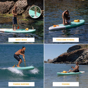 View HUIIKE Inflatable Paddle Board for Adults with Accessories Included, Oar, Fins, Pump. Stand Up Paddleboard Great Stability and Resistance. 10’ x 33" x image 5
