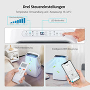 View GOPLUS 16000 BTU Klimaanlage mit Abluftschlauch, 5 in 1 mobiles Klimagerät: Kühlen, Heizen, Entfeuchten, Belüften, Schlafmodus | für Raumgröße bis image 3