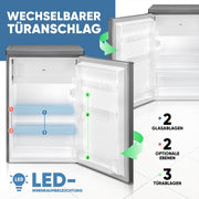 View Bomann Kühlschrank mit Gefrierfach klein | Kühlschrank 2 Ablagen | leise | mit 4-Sterne Gefrierfach | Kühlschrank klein mit Obst- und Gemüsefach | image 5