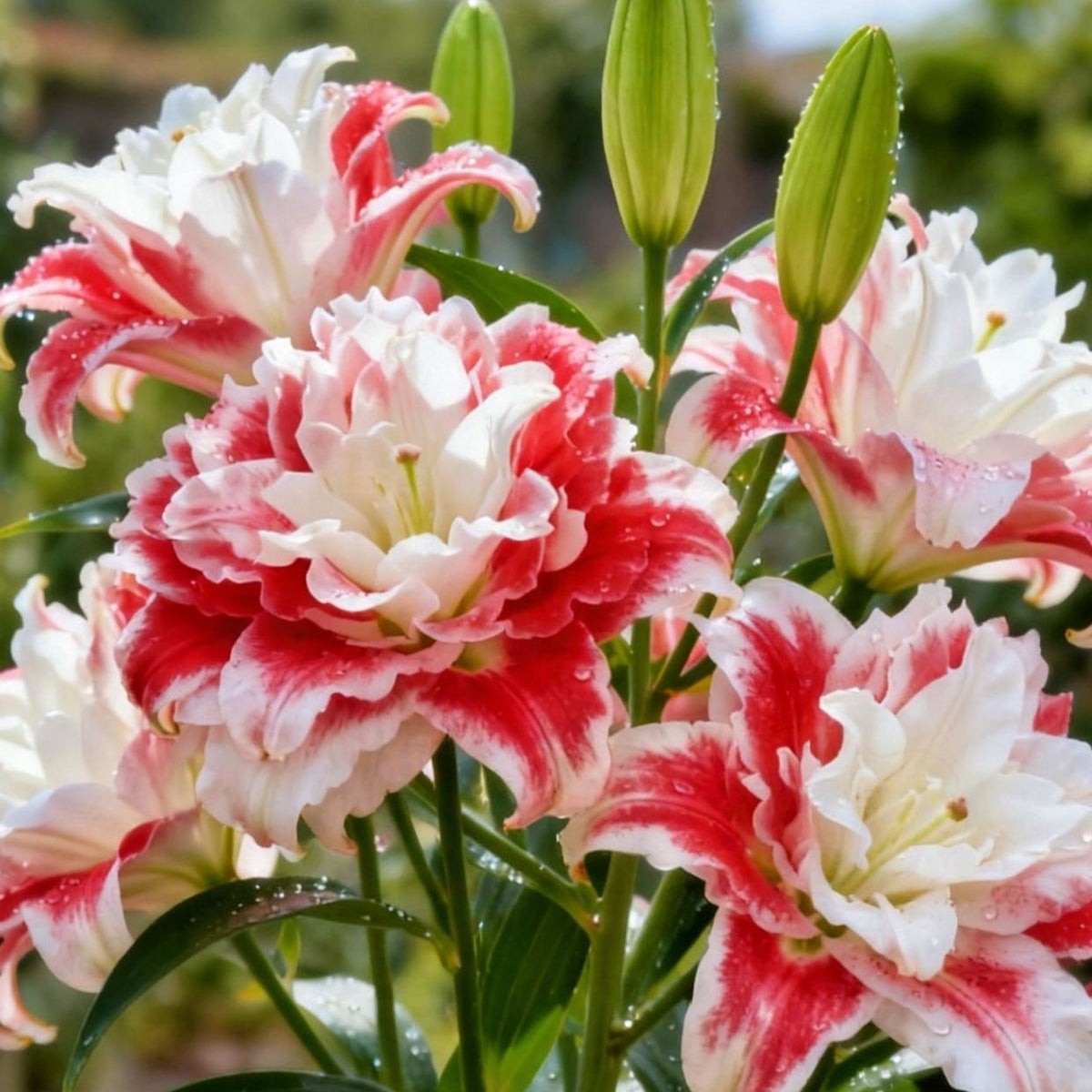 Double-petaled bicolor fragrant lily Bulbs—Fresh and Sweet