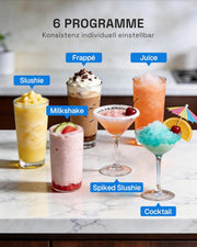View HBN Slush Maschine 2L Softeismaschine für Zuhause mit Selbstreinigende, kein Eis nötig, 6 Programme für Slushies, Cocktails, Margaritas, Frappés & image 3