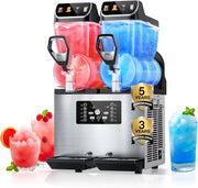 View FOHERE Kommerzielle Slush Maschine, 30L Tanks Slush Eis Maschine,Unabhängige Tank Kontrolle, Slushie Maschine für Restaurants Café Bars Party image 1