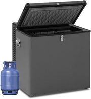 View Smad Gas Gefrierfach, 70 l, Dreifach Gemischt, 12 V/230/LPG, Camping, Gas Gefrierschrank, geräuschlos, für Garage, Mobile, Reise, Schwarz image 1