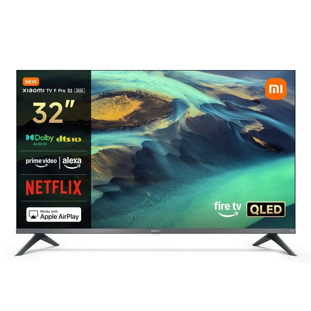 Xiaomi TV F Pro 32, 32 Zoll (81 cm), QLED, Smart TV, Fire OS7, Triple Tuner DVB-C/S/S2/T/T2,Dolby Audio , DTS Virtual:X, DTS-HD, Sprachsteuerung mit