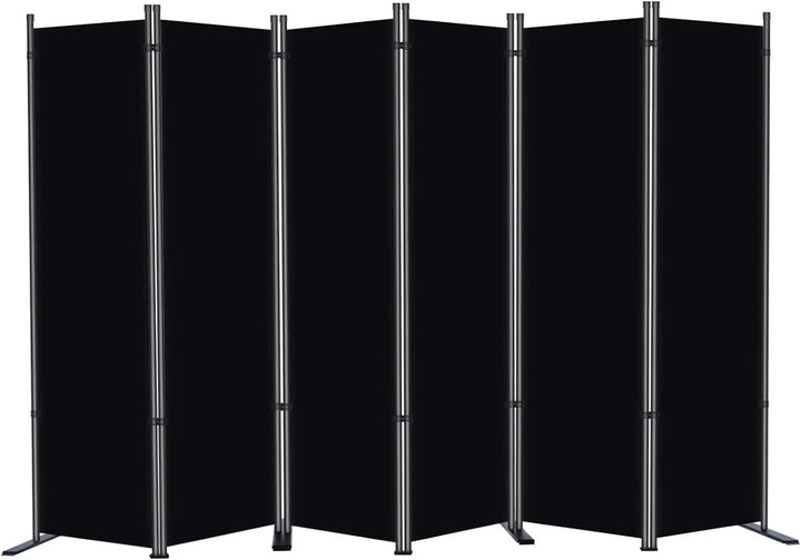 3 Panel Privacy Screen, 6 Ft Tall Folding Privacy Screen Room Dividers, Freestanding Room Partition Wall Dividers, 102''W x 20''D x 71''H, Black