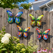 View 🦋Vibrant Metal Butterfly Wall Art – 4 Color Set image 1