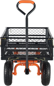 View Garden Dump Cart, Heavy Duty Garden Wagon Yard Dump Wagon with Removable Sides, Convert to Flatbed, Utility Liner, 10in All Terrain Wheels image 1