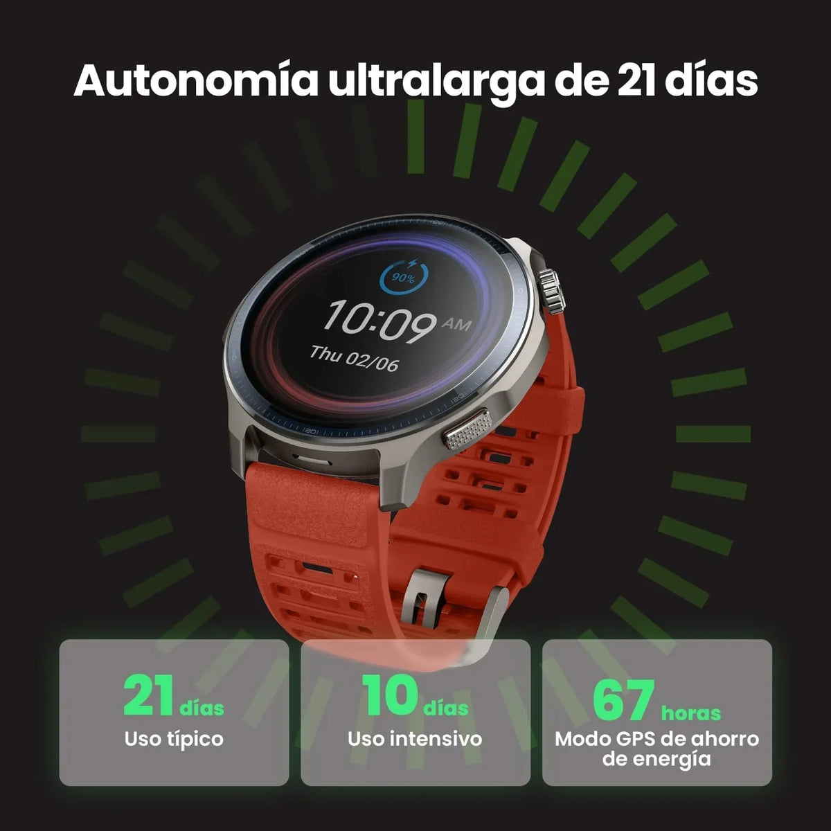 Amazfit Balance 2 Reloj Inteligente Hombre 47mm, Pantalla AMOLED 1,5" Cristal de Zafiro, smartwatch con NFC, GPS, batería de 21 días, 170+ Modos