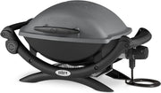 View Weber Q1400 Elektrogrill, 43 x 32cm Grillfäche, portabler BBQ Grill, 2-geteilter porzellanemaillierter Guss-Grillrost, Aluminiumguss Deckel & Gehäuse image 3