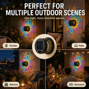 View Solar Mandala Wall Light | Outdoor Garden Fence Projector Lamp 🪐🌌 image 5