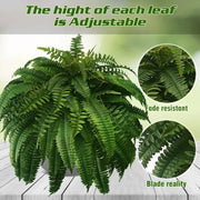 View 🌱 UV Resistant Ferns Artificial Plants Large for Planters, Office & Home Decor, Outdoor & Indoor image 1