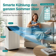 View SereneLife Klimaanlage Mobil 14000 BTU – Kleine Klimaanlage für Zimmer bis 33 m² | WiFi | Kühlung, Entfeuchter & Ventilator | 51 dB image 2