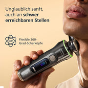 View Rasierer i9000 Prestige Ultra, Nass- und Trockenrasierer für Herren, adriatic, Druck- und Bewegungssensor, 5+1 Bartstyler, Reinigungsstation, UV- image 4