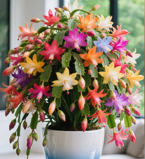 🌸 Mix Colors Schlumbergera Seeds – Easy-Care Blooms in Every Shade, Even in Winter ❄️🌈