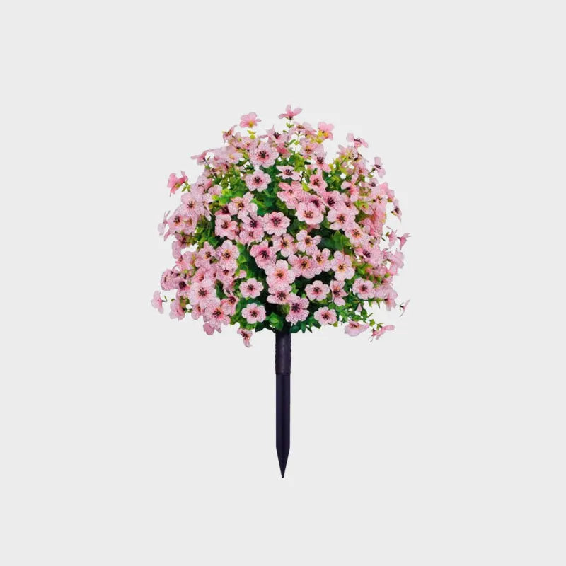 Artificial Eucalyptus and Violet Ground-Insert Floral Decoration