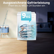 View Comfee 198L Gefriertruhe, leise 37 dB, 4-Sterne-Gefrieren, Kühl-/Gefrier-Konvertierung (1–10°C / -24––12°C), 24‐h‐Schnellgefrierung 9kg, image 3