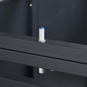 View ESTEXO Mülltonnenbox Mülltonnenverkleidung mit Deckel Aufbewahrungsbox Müllbox Anthrazit mit Holzdekor (2 Türen) image 6