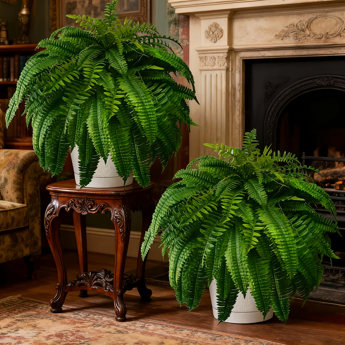 🌱 UV Resistant Ferns Artificial Plants Large for Planters, Office & Home Decor, Outdoor & Indoor