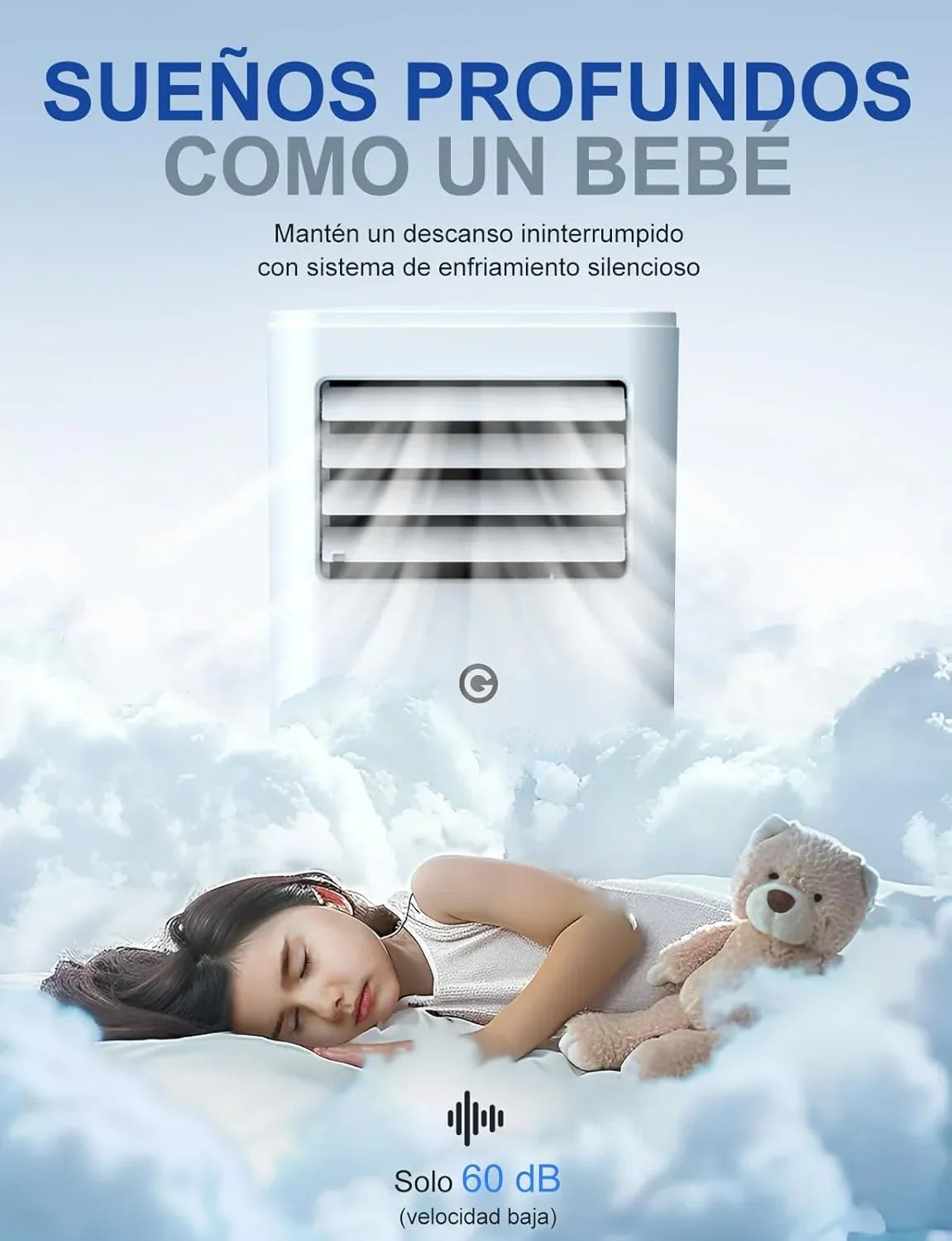 Aire Acondicionado Portátil 9000 BTU, 4 en 1