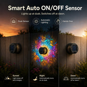 View Solar Mandala Wall Light | Outdoor Garden Fence Projector Lamp 🪐🌌 image 4