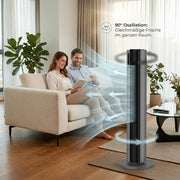 View Fakir premium TV° 640 Turmventilator - Leiser Lüfter mit 32dB(A), DC-Motor, 12 Stufen, 12h Timer, LED-Display, Fernbedienung & 90° Oszillation, image 5