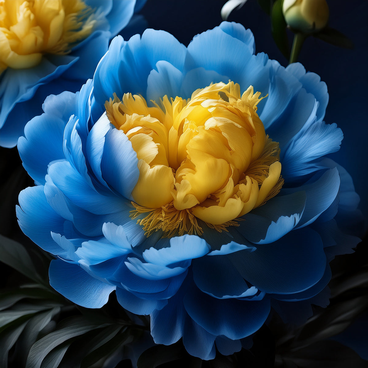 💙💛Blue Yellow Peony Flower Seeds