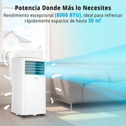 View COMFEE Pingüino Aire Acondicionado Portátil 8000 BTU / 2000 Frigorías – Climatizador sin unidad exterior – Enfriador Silencioso Bajo Consumo con Kit image 3