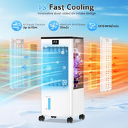 View Aire Acondicionado Portátil sin Tubo, Enfriador de Aire Grande 4 en 1, 4 Modos 3 Velocidades, Climatizador Evaporativo 60W, Temporizadores de 1-12 H, image 2