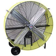 View 42′′ Belt Drive Drum Fan; Industrial, Garage, Shop, High Speed 2-Speed, Durable, Cut-Off Protection, Easy Mobility Rubber Wheels; SAFETY YELLOW. image 1