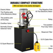 View 12 qt. 12-Volt 3200 PSI Hydraulic Power Pump Electric Dump Trailer Pump with Steel Reservoir for Car Lift. image 5