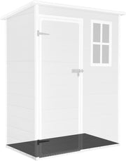 View Wasabi - Caseta de Resina Jardín Unit 1.4 – Ventana Luz Natural - Suelo Incluido - Paneles 12mm de Espesor - Gris Blanco - Cobertizo PVC Almacenaje image 4
