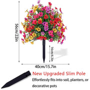 View Artificial Eucalyptus and Violet Ground-Insert Floral Decoration image 5