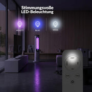 View LEHMANN Turmventilator mit Fernbedienung & LED-Display, leiser Ventilator mit Schlafmodus, 15 h Timer, 3 Lichtfarben, 3 Modi, 3 Geschwindigkeiten, image 5