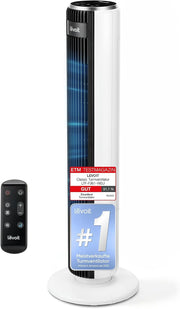 View Levoit-Turmventilator mit Fortschrittlichem Schlafmodus-Ventilator leise 12Std Timer 4 Modi 5 Geschwindigkeiten-Automatikbetrieb mit Sensor- image 1
