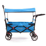 View Bollerwagen FUXTEC FX-CT700, Carro Plegable Gris para el Transporte de niños, Ciudad, Campo, Playa o montaña - con Capota Anti-UV, asa de Empuje, image 4