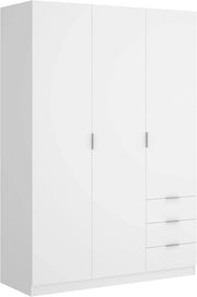 View DEKIT GRUPO RIMOBEL Armario Ropero 3 Puertas Y 3 Cajones - Blanco - 121X184X52 Cm image 1