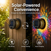 View Solar Mandala Wall Light | Outdoor Garden Fence Projector Lamp 🪐🌌 image 2
