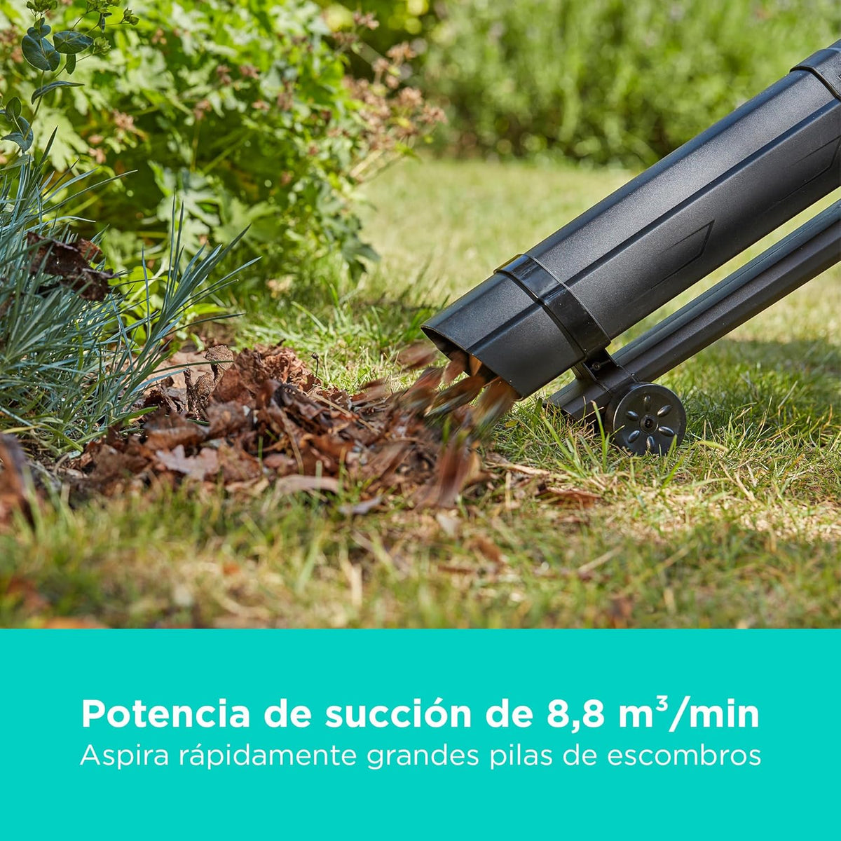 BLACK+DECKER Sopladora, aspiradora y trituradora de Hojas sin Cable de 36v, con Bolsa de recolección de 45L y batería de Litio de 2.5Ah, BCBLV3625L1-