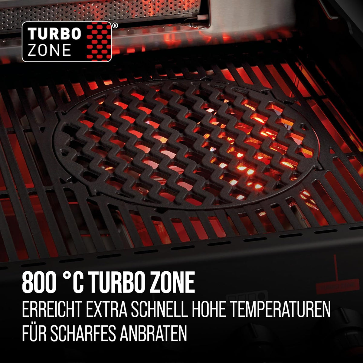 Enders Gasgrill Monroe Pro 4 SIKR Turbo Shadow inkl. Seargrate, 4-Brenner, mit Kocher, Infrarot-Heckbrenner, PanoVision Sichtfenster, Gussrost,