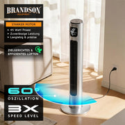 View Brandson - Turmventilator mit Fernbedienung 96 cm - Preisträger 2026 - mobiler Lüfter leise - Standventilator Oszilation - 3 Geschwindigkeiten 3 Modi image 3