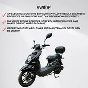 View Swoop Elegante E-Scooter Elektroroller Schwarz 1000W image 3