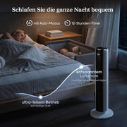 View Levoit-Turmventilator mit Fortschrittlichem Schlafmodus-Ventilator leise 12Std Timer 4 Modi 5 Geschwindigkeiten-Automatikbetrieb mit Sensor- image 3