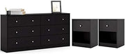 View 3 Piece Bedroom Set with 6-Drawer Double Dresser image 1
