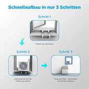 View Midea Portasplit Klimaanlage, Mobile Wärmepumpe, Kühlen A++/Heizen A+, 12000 BTU 3, 5kW, für Räume bis zu 42 m² / 105 m³, nur 39 dB(A) im Silent-Modus image 6