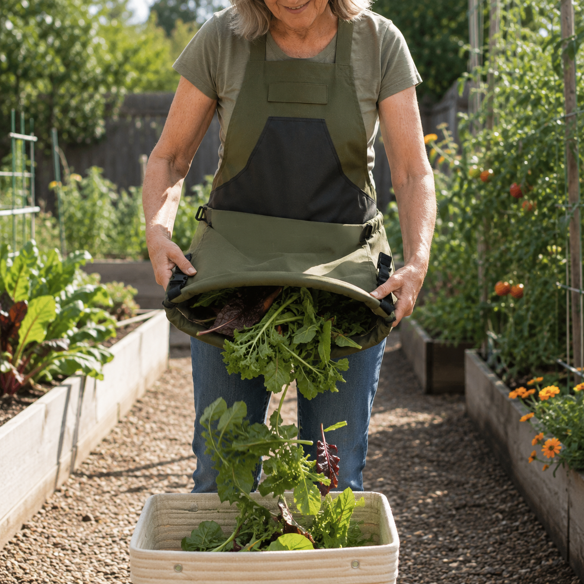 Hands-Free Quick-Release Gardening Apron